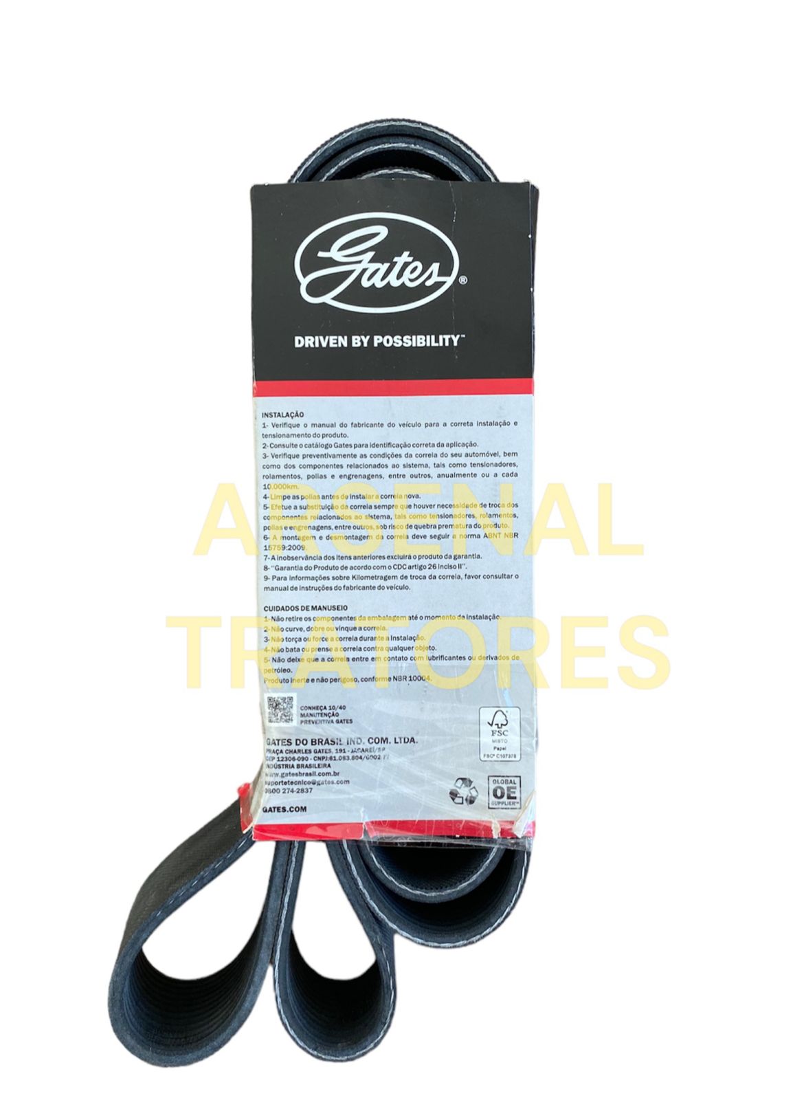 2128585 CORREIA DO MOTOR CAT 320D 12PK1880 GATES - Arsenal Tratores