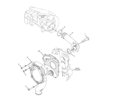 3541672 Bomba da Agua Motor 416e 420e Caterpillar Perkins 2258016