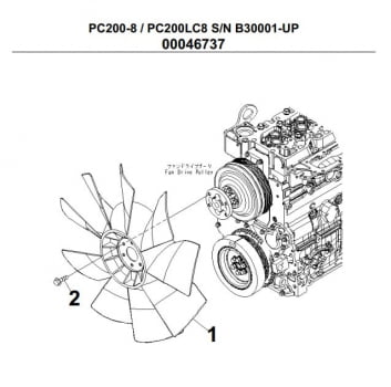 6006257620 - HELICE DO MOTOR PC200-8 QSB 6.7